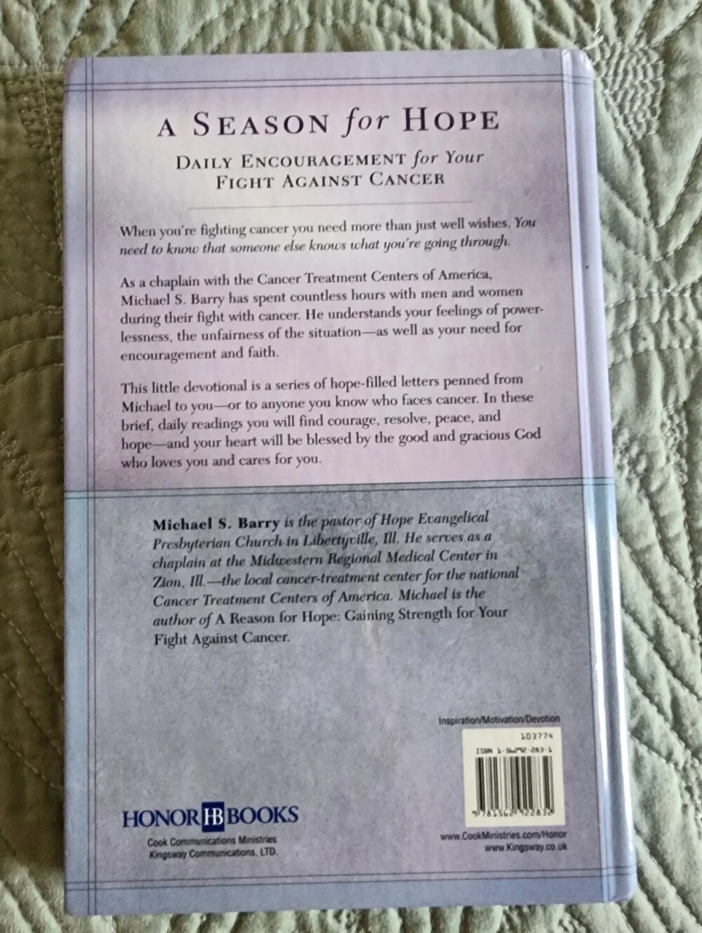 A Season For Hope: Daily Encouragement For Your Fight Against Cancer Hardcover
